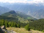 La Valle d'Aosta verso Montjovet ed il Colle Tsecore dalla Testa di Comagna