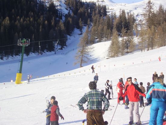 La pista di sci  a Palasinaz