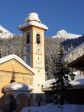 Il centro di Champoluc in inverno